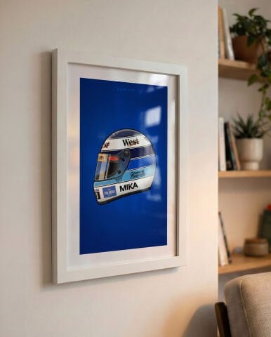 Mika Hakkinen Kask, Formula 1 Poster Tablo