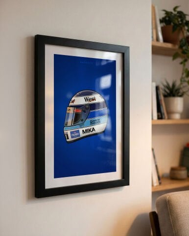 Mika Hakkinen Kask, Formula 1 Poster Tablo