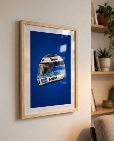Mika Hakkinen Kask, Formula 1 Poster Tablo