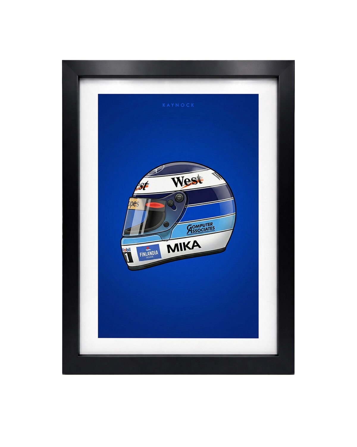 Mika Hakkinen Kask, Formula 1 Poster Tablo