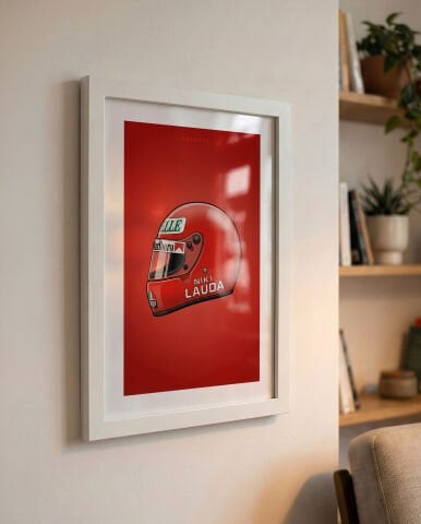 Niki Lauda Kask, Formula 1 Poster Tablo