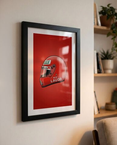 Niki Lauda Kask, Formula 1 Poster Tablo