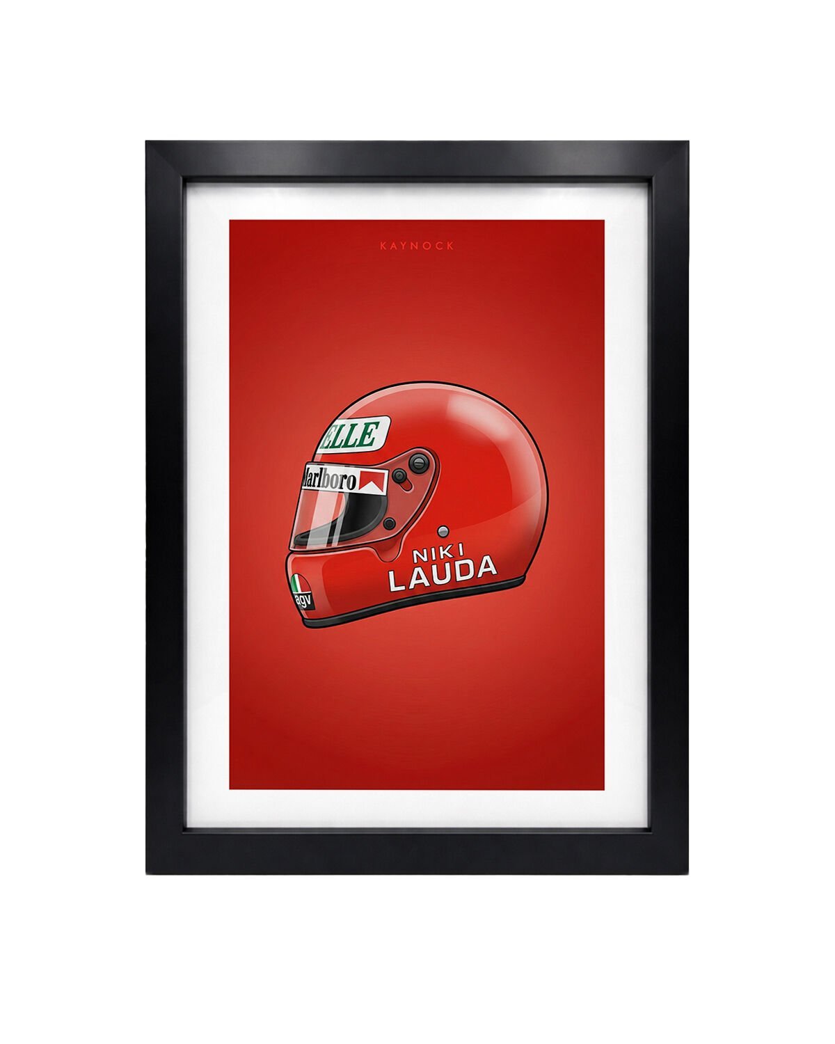 Niki Lauda Kask, Formula 1 Poster Tablo