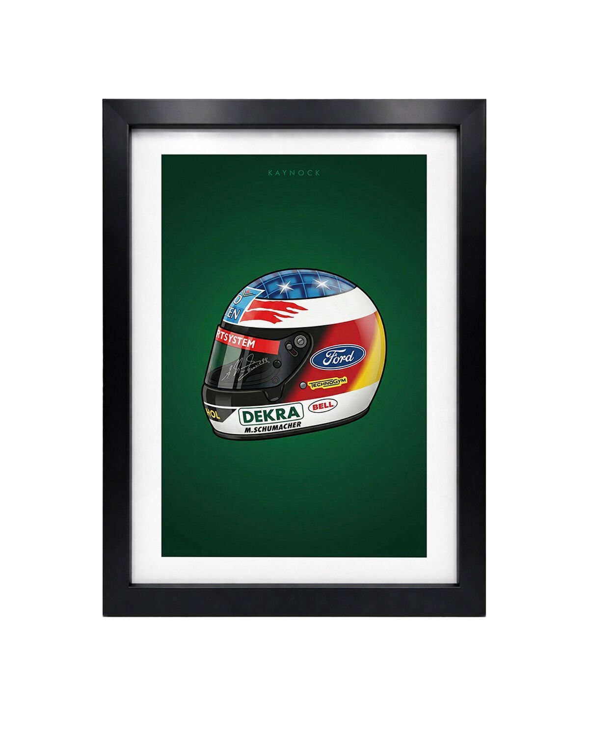 Michael Schumacher 1994 Kask, Formula 1 Poster Tablo