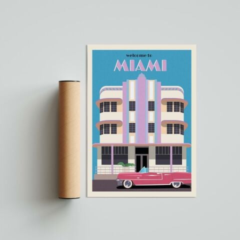 Miami Poster Tablo