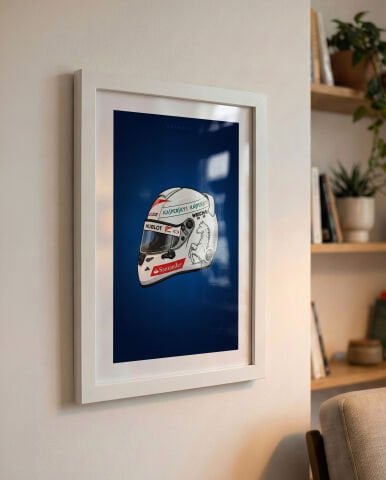 Sebastian Vettel Kask, Formula 1 Poster Tablo