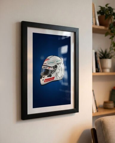 Sebastian Vettel Kask, Formula 1 Poster Tablo