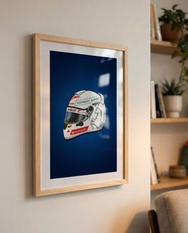 Sebastian Vettel Kask, Formula 1 Poster Tablo