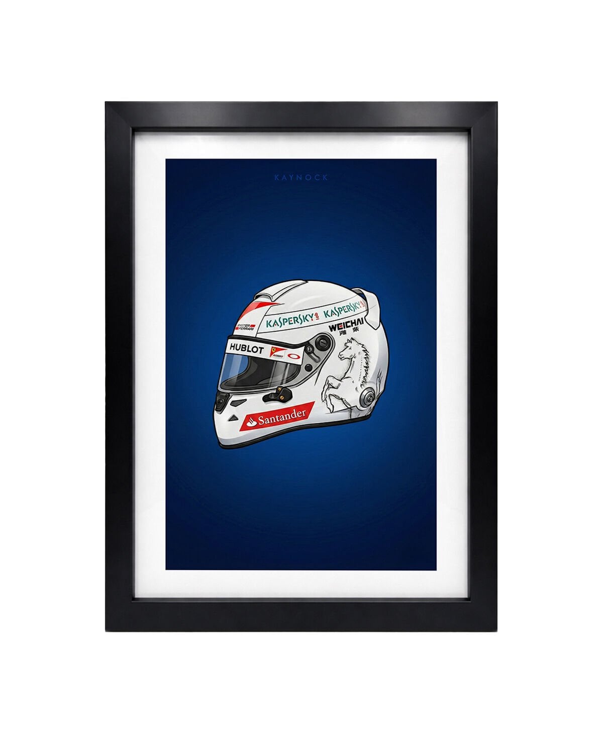 Sebastian Vettel Kask, Formula 1 Poster Tablo
