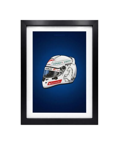 Sebastian Vettel Kask, Formula 1 Poster Tablo