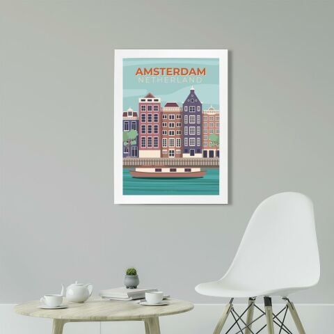 Amsterdam, Hollanda Poster Tablo