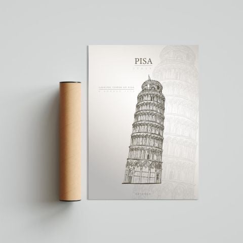 Pisa Kulesi Poster Tablo