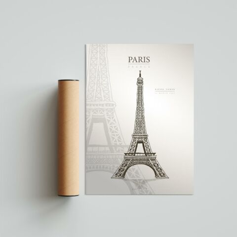 Eiffel Tower, Paris Poster Tablo