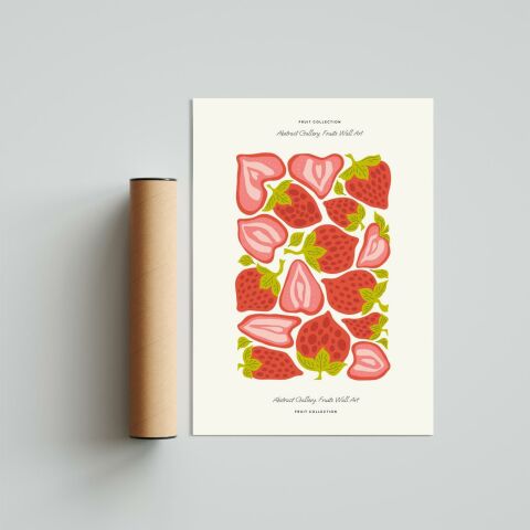 Strawberry Poster Tablo