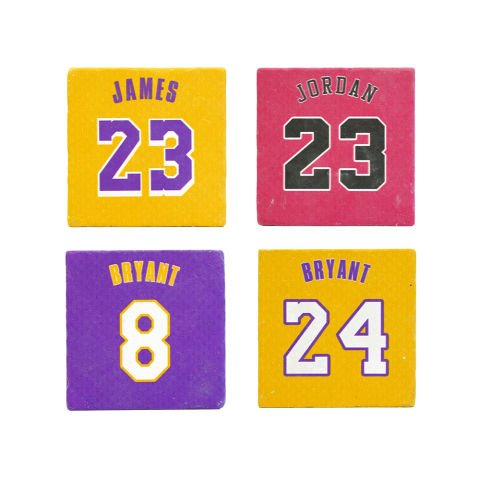 Basketbol Taş Bardak Altlığı 4'lü Set