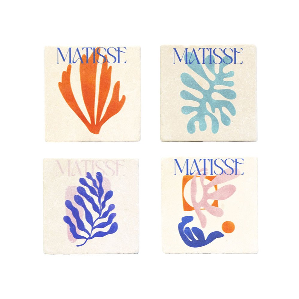 Henri Matisse Taş Bardak Altlığı 4'lü Set