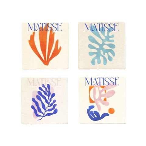 Henri Matisse Taş Bardak Altlığı 4'lü Set