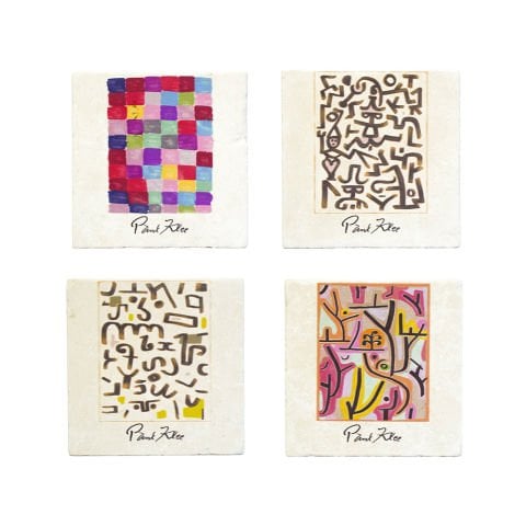 Paul Klee Taş Bardak Altlığı 4'lü Set