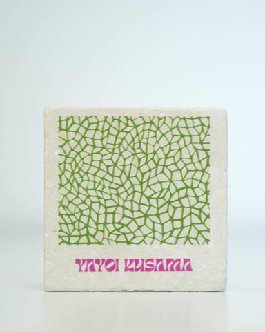 Yayoi Kusama Taş Bardak Altlığı 4'lü Set