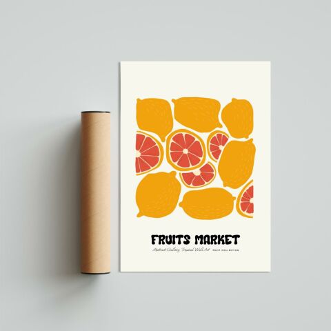 Grapefruit Poster Tablo