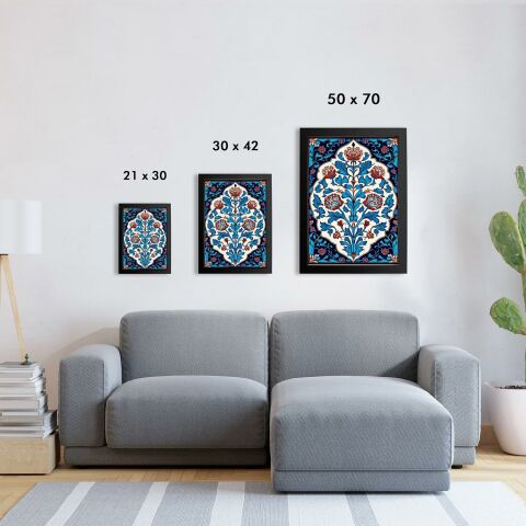 Minimal Çini Desen D1 Poster Tablo