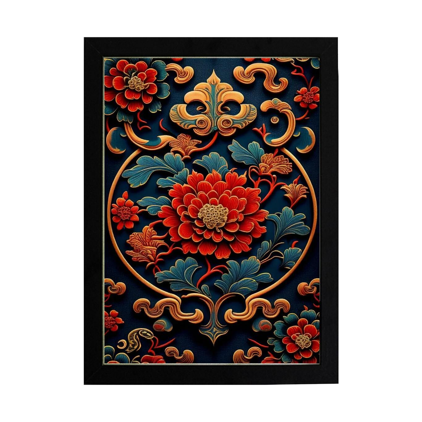 Çiçek Desen D4 Poster Tablo