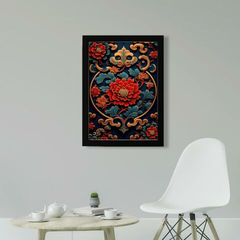 Çiçek Desen D4 Poster Tablo