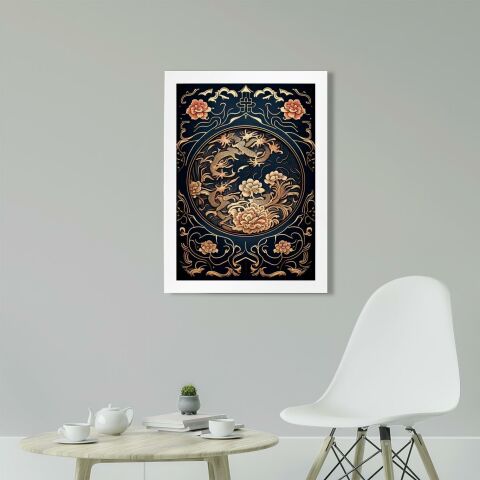 Uzak Doğu Etnik Desen D5 Poster Tablo