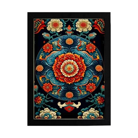 Uzak Doğu Etnik Desen D6 Poster Tablo