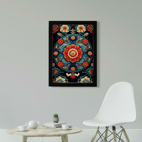 Uzak Doğu Etnik Desen D6 Poster Tablo