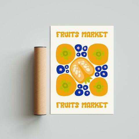 Orange Pepper Poster Tablo