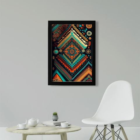 Afrikan Etnik Desen D13 Poster Tablo