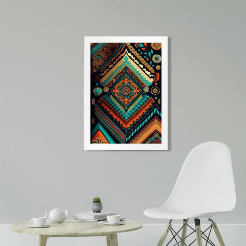 Afrikan Etnik Desen D13 Poster Tablo