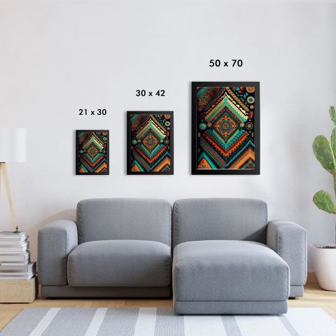 Afrikan Etnik Desen D13 Poster Tablo