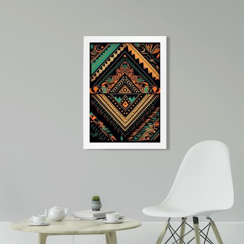 Afrikan Etnik Desen D14 Poster Tablo
