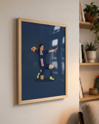 Cavani Gol Sevinci, Futbol Poster Tablo