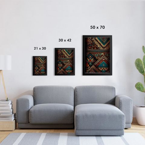 Afrikan Etnik Desen D17 Poster Tablo
