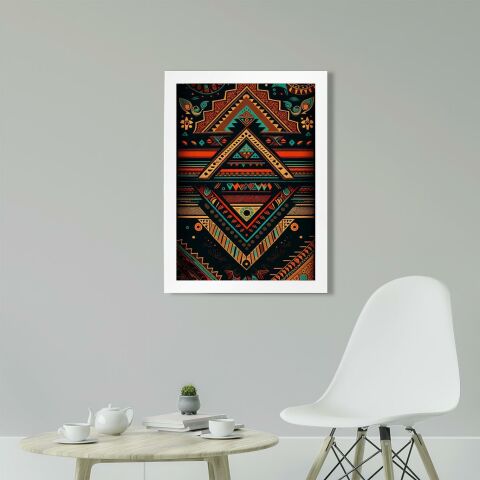 Afrikan Etnik Desen D18 Poster Tablo