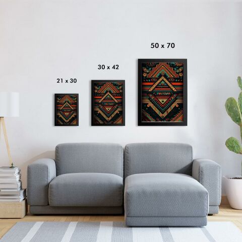 Afrikan Etnik Desen D18 Poster Tablo