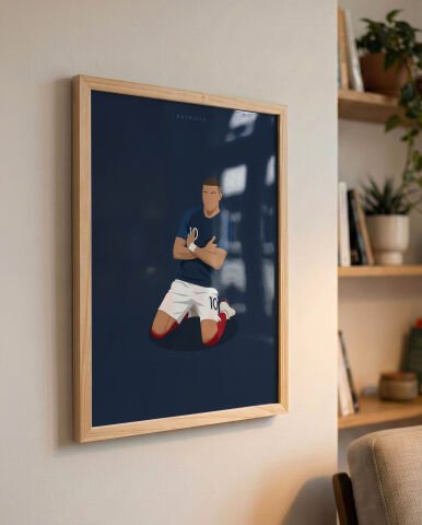 Mbappe Gol Sevinci, Futbol Poster Tablo