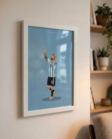 Messi Arjantin Gol Sevinci, Futbol Poster Tablo