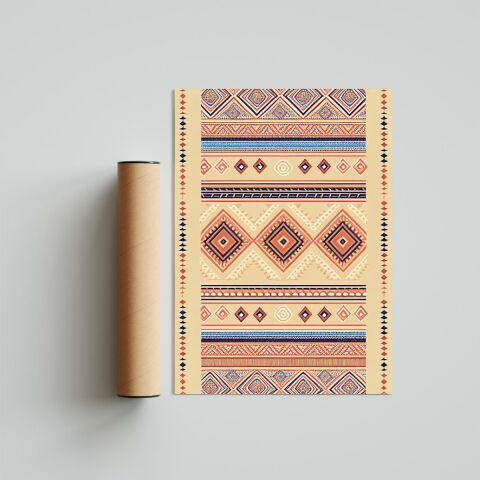 Afrikan Etnik Desen D24 Poster Tablo