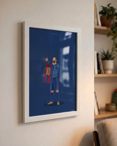 Messi Gol Sevinci, Futbol Poster Tablo