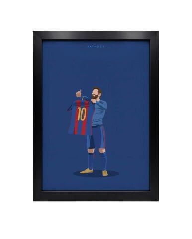 Messi Gol Sevinci, Futbol Poster Tablo