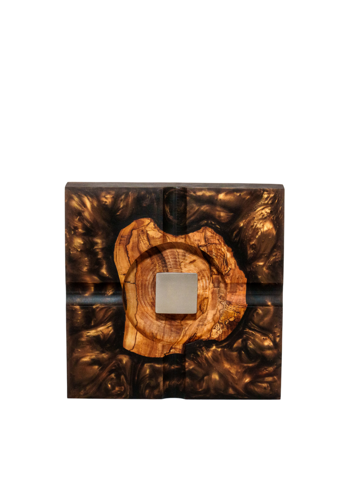 Marleen Kahverengi Gümüş Renkli Aksesuarlı Dekoratif Küllük