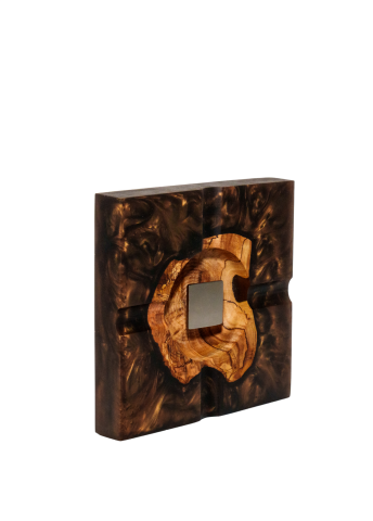 Marleen Kahverengi Gümüş Renkli Aksesuarlı Dekoratif Küllük