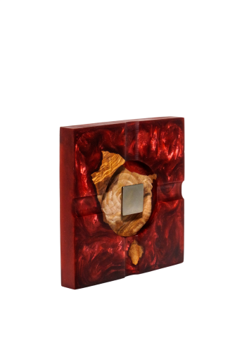 Marleen Bordo Gümüş Renkli Aksesuarlı Dekoratif Küllük