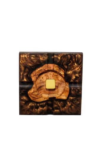 Marleen Kahverengi Altın Renkli Aksesuarlı Dekoratif Küllük