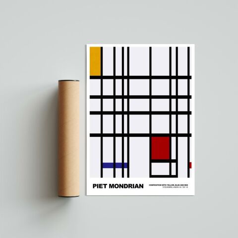 Piet Mondrian Yellow, Blue and Red