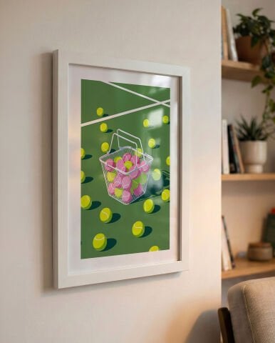 Tenis Topları, Tenis Poster Tablo